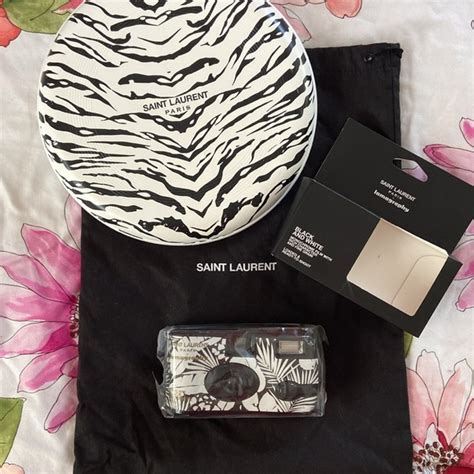 ysl frisbee|Saint Laurent Frisbee and Disposable camera in zebra print.